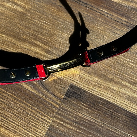 Escada Vintage Red Leather Logo Belt | Made in Germany | Y2K - Picture 2 of 4